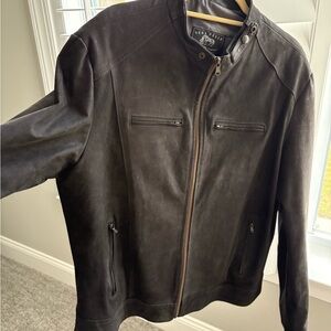Mens Vera Pelle Nubuck Leather brown jacket